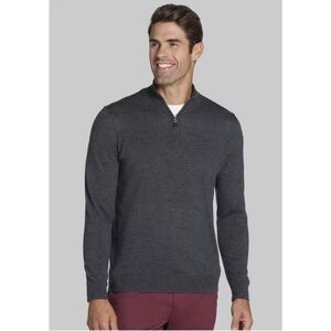 Jos. A. Bank Traveler Quarter Zip Sweater Gray
